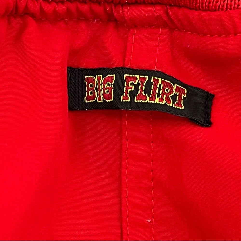 Y2K BIG FLIRT red skirt pleated micro mini skirt 0079 sexy tennis kawaii vintage - Picture 9 of 15